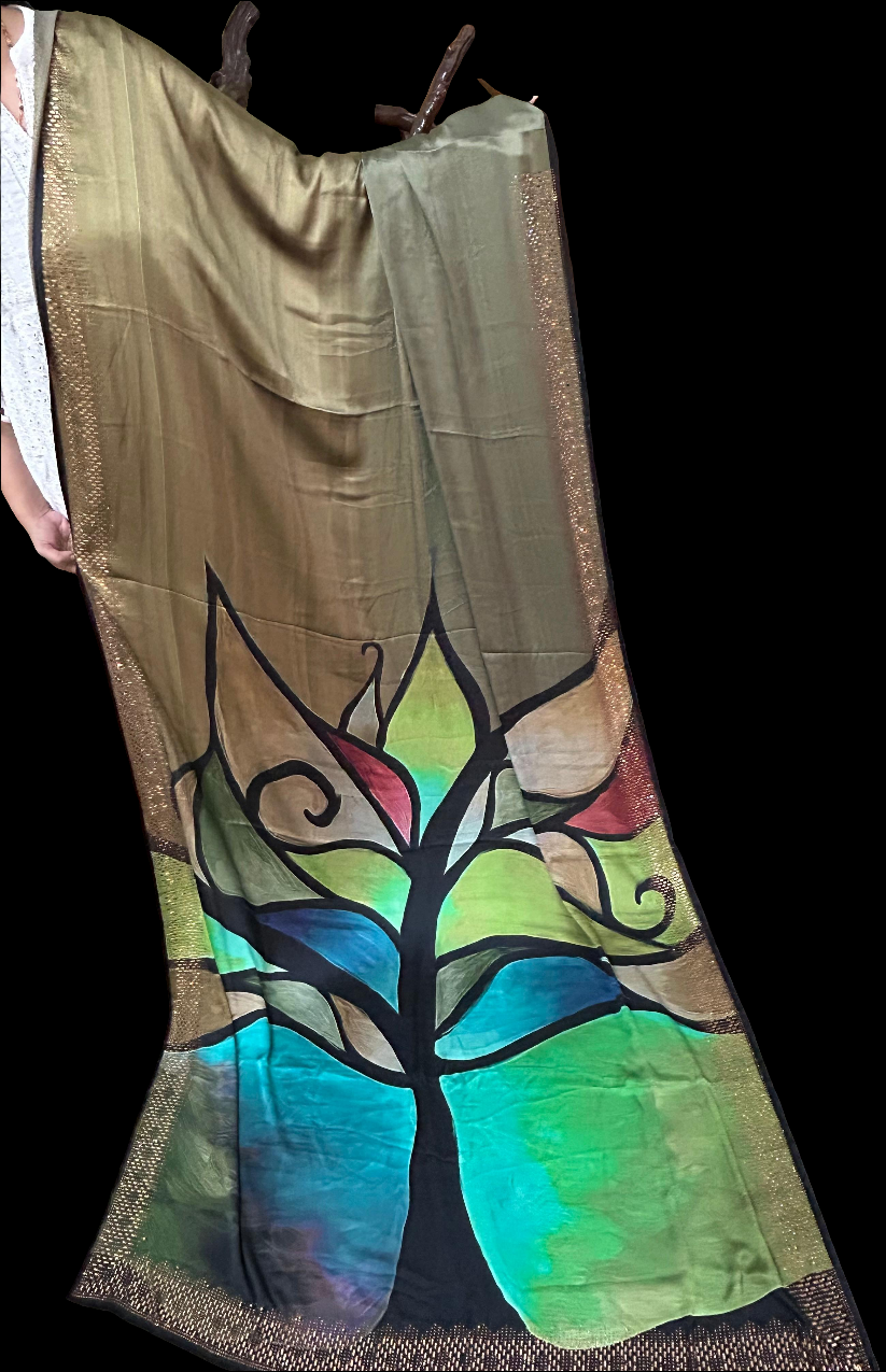 Digital print Chiffon Saree